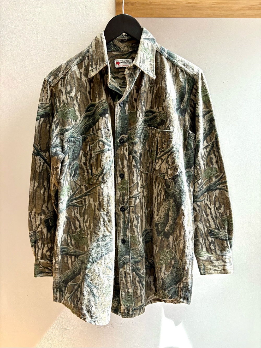 Realtree VTG 90s camo all-over chamois button-down shirt M/L Made in Canada